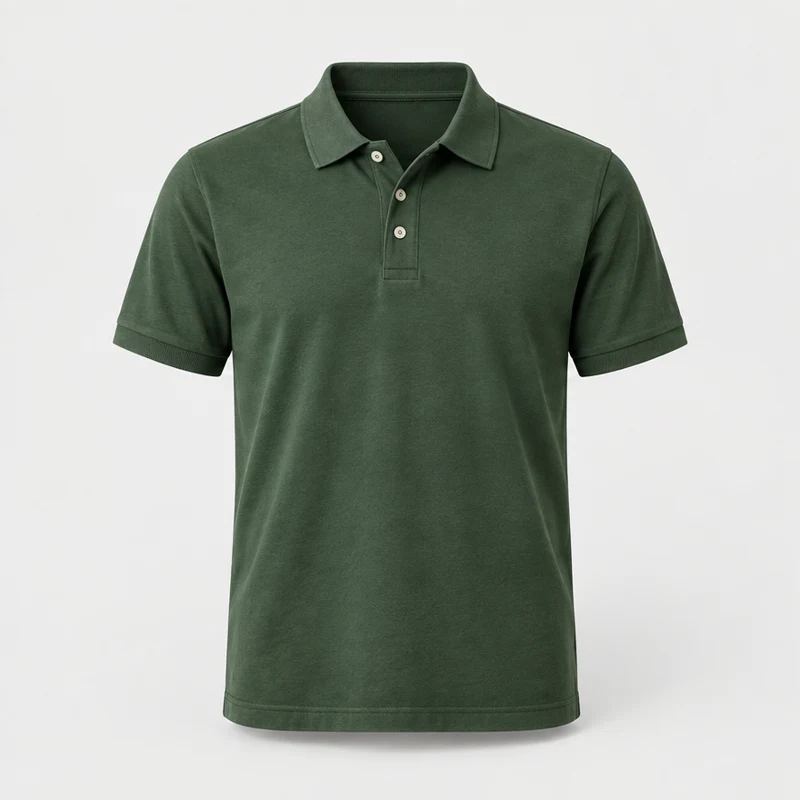 Polo, coton — Vert