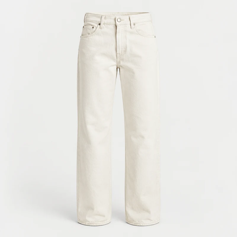 Jean droit — Blanc casse