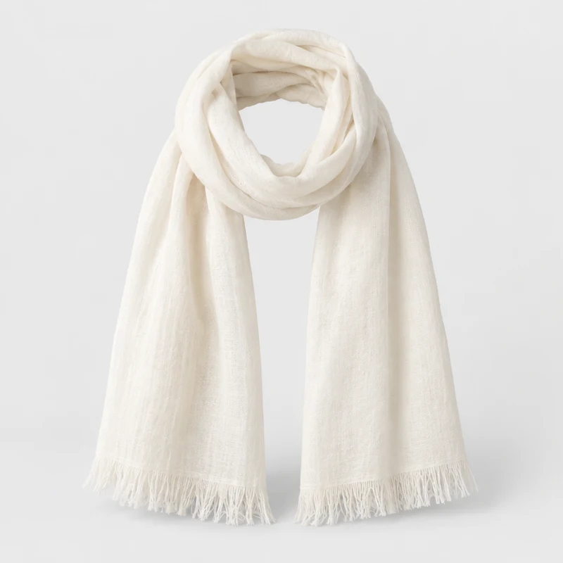 Foulard, coton — Blanc casse